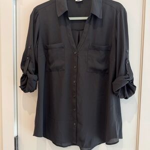 Express Charcoal Button-Down Shirt